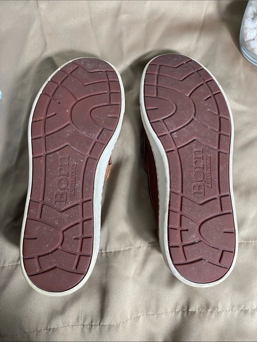 Born Men's Chestnut Brown Leather Slip-On Loafers